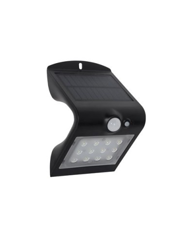 APLIQUE LED SOLAR 1.5W 220LM DOBLE ILUMINACIÃ“N NEGRO ELBAT