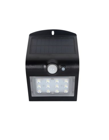 APLIQUE LED SOLAR 1.5W 220LM DOBLE ILUMINACIÃ“N NEGRO ELBAT