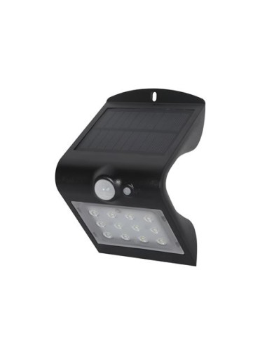 APLIQUE LED SOLAR 1.5W 220LM DOBLE ILUMINACIÃ“N NEGRO ELBAT