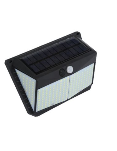 APLIQUE LED SOLAR 250LM ILUMINACIÃ“N 3 CARAS NEGRO ELBAT