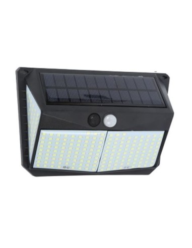 APLIQUE LED SOLAR 250LM ILUMINACIÃ“N 3 CARAS NEGRO ELBAT