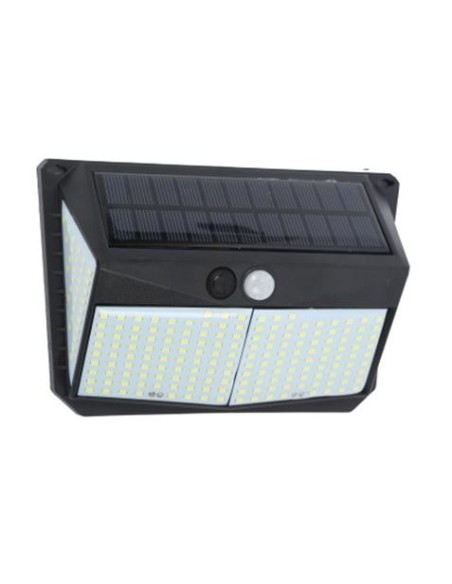 APLIQUE LED SOLAR 250LM ILUMINACIÃ“N 3 CARAS NEGRO ELBAT