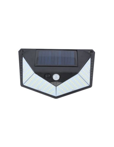 APLIQUE LED SOLAR 250LM ILUMINACIÃ“N 3 CARAS NEGRO ELBAT