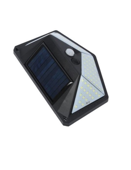 APLIQUE LED SOLAR 250LM ILUMINACIÃ“N 3 CARAS NEGRO ELBAT