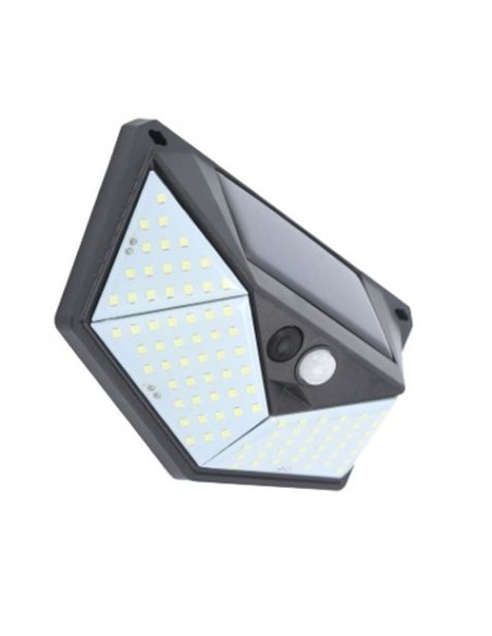 APLIQUE LED SOLAR 250LM ILUMINACIÃ“N 3 CARAS NEGRO ELBAT