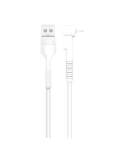CABLE NB100 ANTI ROTURA ACODADO MICRO USB A USB BLANCO 1 METRO XO