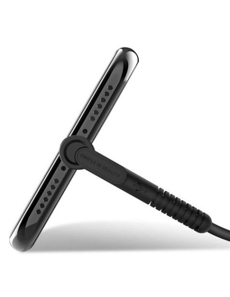 CABLE NB100 ANTI ROTURA ACODADO MICRO USB A USB BLANCO 1 METRO XO