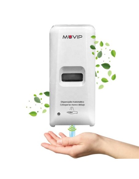 DISPENSADOR DE GEL AUTOMÃTICO SIN CONTACTO PARA PARED 1000ML MUVIP