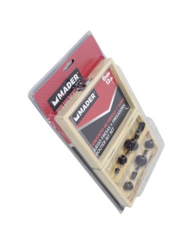 JUEGO 12 PCS FRESAS 6MM PARA MADERA MADER
