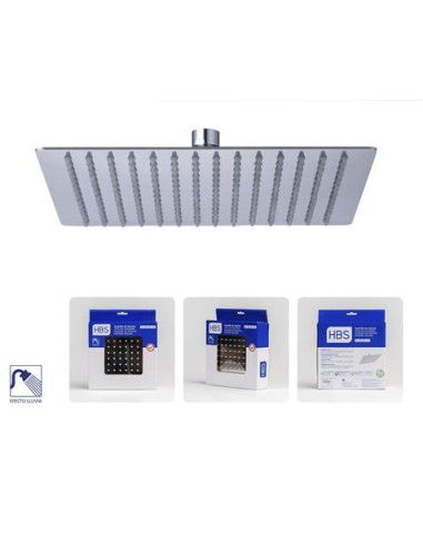 PLAFÃ“N DE DUCHA CUADRADA CROMADA HBS