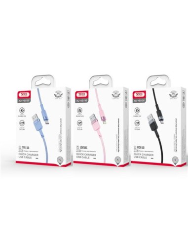 CABLE NB198MC CARGA RAPIDA 2.4A MICRO USB A USB | 1 METRO | NEGRO