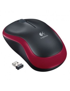 RATON OPTICO LOGITECH M185 WIRELESS ROJO