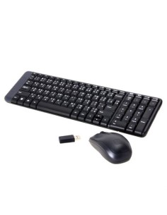 TECLADO+RATON LOGITECH MK220 WIRELESS NEGRO