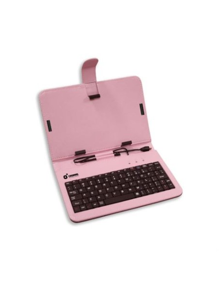 FUNDA KEYCOVER PARA TABLETS 7\" CON TECLADO ROSA CROMAD