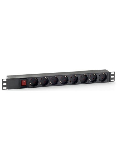 REGLETA PDU RACK 19\" 8 TOMAS + INTERRUPTOR PLASTICO CROMAD