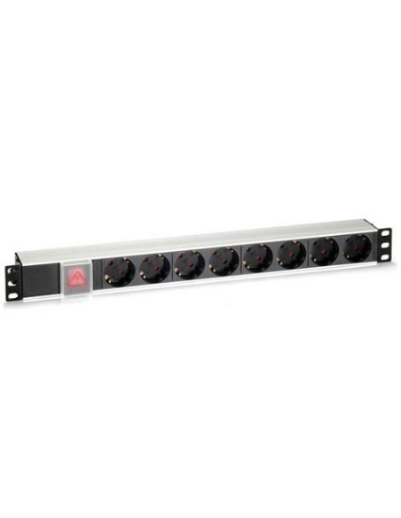 REGLETA PDU RACK 19\" 8 TOMAS + INTERRUPTOR ALUMINIO CROMAD