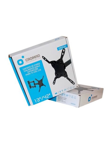 SOPORTE CON BRAZO TV 13\"-42\" DOBLE EXTENSION CROMAD