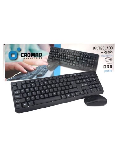 KIT TECLADO + RATÃ“N INALÃMBRICOS CROMAD