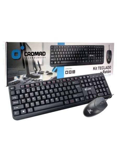 KIT TECLADO + RATÃ“N CON CABLE USB CROMAD