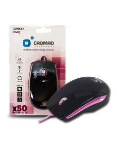 RATÃ“N X50 USB NEGRO/ROSA CROMAD