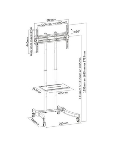 SOPORTE DE SUELO TV 37\" - 70\" CROMAD