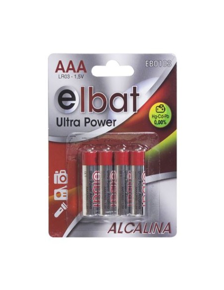 PACK 4 PCS PILAS ALCALINAS LR03/AAA ELBAT