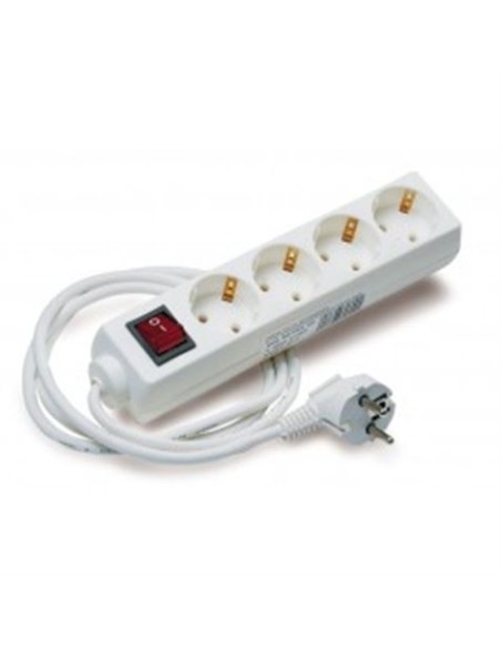 BASE MULTIPLE 4 TOMAS CON INTERRUPTOR ELBAT