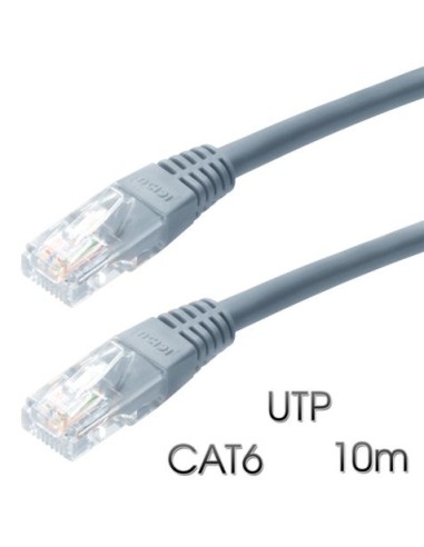 CABLE DE RED UTP CAT 6 10M GRIS CLARO CROMAD