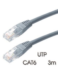 CABLE DE RED UTP CAT 6 3M GRIS CLARO CROMAD