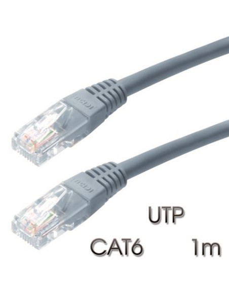 CABLE DE RED UTP CAT 6 1M GRIS CLARO CROMAD
