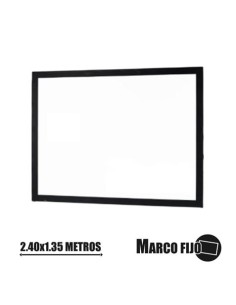 PANTALLA PROYECCION MARCO FIJO ALUMINIO 2.40 x 1.35MTR CROMAD