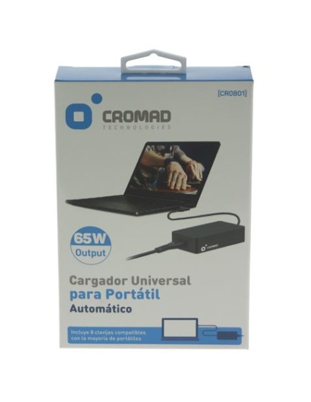 CARGADOR UNIVERSAL AUTOMÃTICO 65W CROMAD