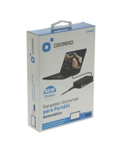 CARGADOR UNIVERSAL AUTOMÃTICO 65W CROMAD