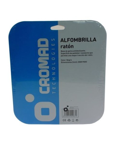 ALFOMBRILLA RATÃ“N NEGRO CROMAD
