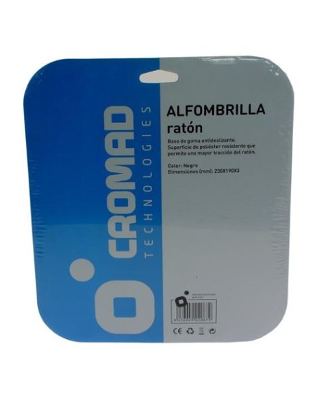 ALFOMBRILLA RATÃ“N NEGRO CROMAD