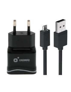 PACK CARGADOR CORRIENTE 2.1A + CABLE MICRO USB CROMAD 2