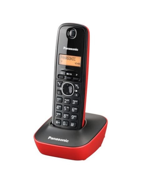 TELÃ‰FONO INALÃMBRICO DECT PANASONIC KX-TG1611 ROJO