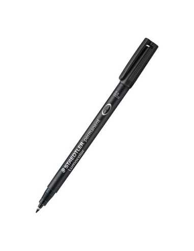 ROTULADOR PERMANENTE PUNTA F 0.6MM - LUMOCOLOR SUPERFINO - 318 - NEGRO