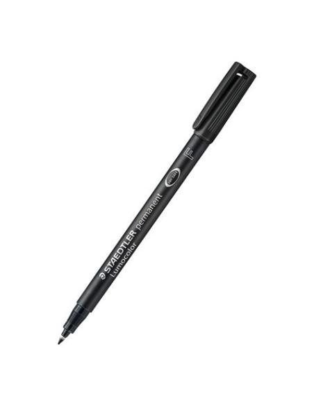 ROTULADOR PERMANENTE PUNTA F 0.6MM - LUMOCOLOR SUPERFINO - 318 - NEGRO