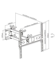 SOPORTE CON BRAZO TV LED, LCD 32\"-55\" CROMAD 2