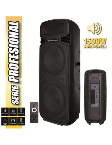 ALTAVOZ AUTOAMPLIFICADO PRO500 2X15\" 1500W SERIE PRO COOLSOUND