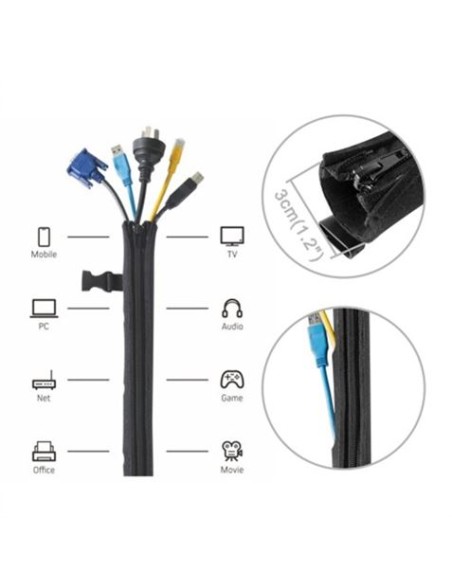 ESCONDE CABLES DE NEOPRENO CON CREMALLERA CROMAD