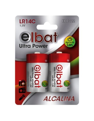 PACK 2 PCS PILAS ALCALINAS LR14C ELBAT