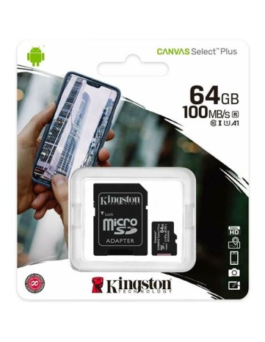 MEMORIA MICRO SD KINGSTON CLASE 10 64GB 100MB/S
