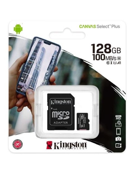 MEMORIA MICRO SD KINGSTON CLASE 10 128GB 100MB/S