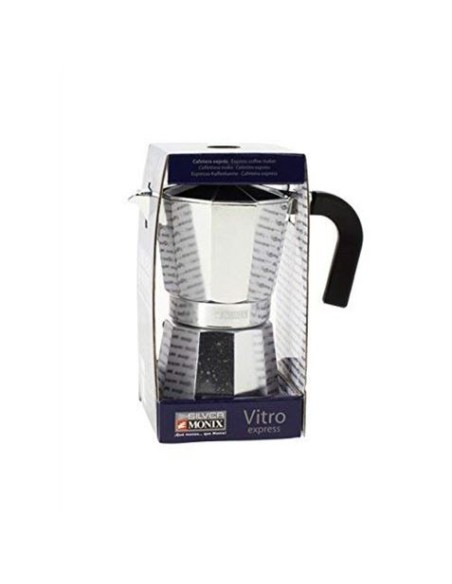 CAFETERA VITRO EXPRES 3 TAZAS ALUMINIO ANTIADHERENTE CALDERIN SIN CANTOS