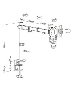 SOPORTE DE MESA 1 MONITOR 13\"-32\" CROMAD 2