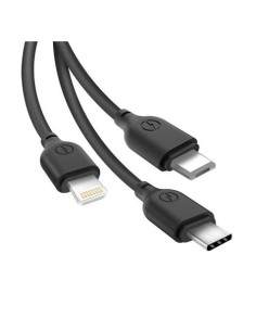 CABLE NB103 CARGA RAPIDA 3 EN 1 | MICRO + TIPO C + LIGHTNING A USB | NEGRO 2