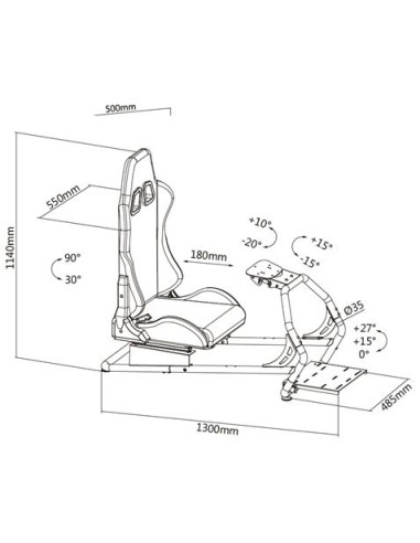RACING SIMULATOR COCKPIT SEAT R2 CROMAD