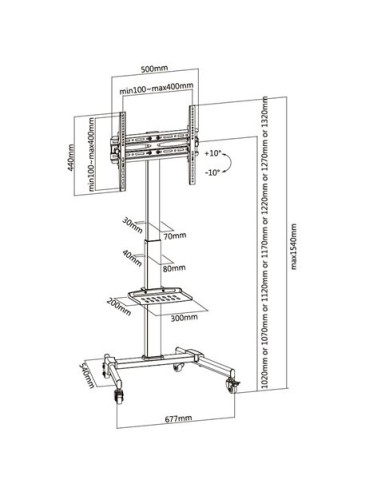 SOPORTE DE SUELO TV 32\" - 55\" CROMAD